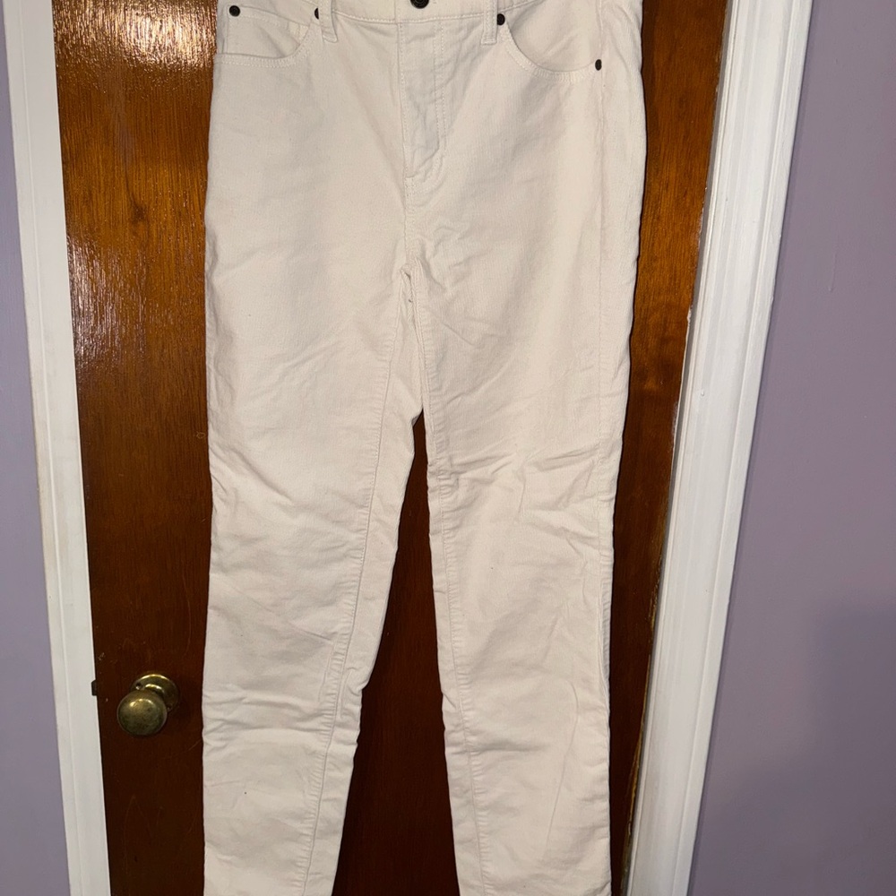 Talbots White Corduroy Pants